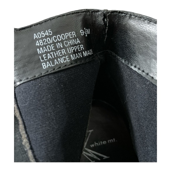 WHITE MOUNTAIN BLACK LEATHER ANKLE BOOTS size 9.5 - Picture 9 of 12